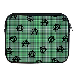 Green  Plaid Anarchy Apple Ipad 2/3/4 Zipper Cases by snowwhitegirl