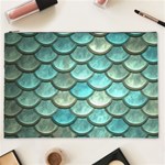 Aqua Mermaid Scale Cosmetic Bag (XXL) Front