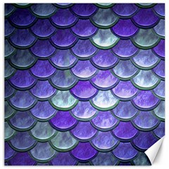 Blue Purple Mermaid Scale Canvas 20  X 20   by snowwhitegirl