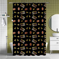 Fast Food Black Shower Curtain 48  X 72  (small)  by snowwhitegirl