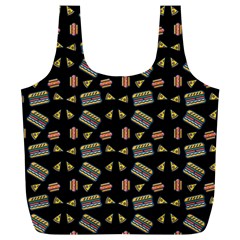 Fast Food Black Full Print Recycle Bag (xl) by snowwhitegirl