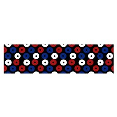 Eye Dots Red Blue Satin Scarf (oblong) by snowwhitegirl