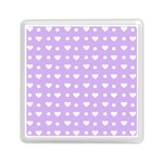 Hearts Dots Purple Memory Card Reader (Square) Front