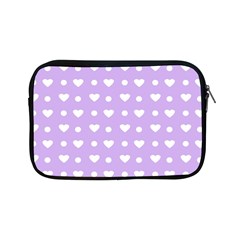 Hearts Dots Purple Apple Ipad Mini Zipper Cases by snowwhitegirl