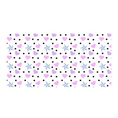 Hearts And Star Dot White Satin Wrap by snowwhitegirl