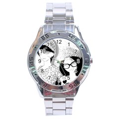 Twins Stainless Steel Analogue Watch by snowwhitegirl