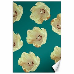 Teal Tulips Canvas 24  X 36  by snowwhitegirl