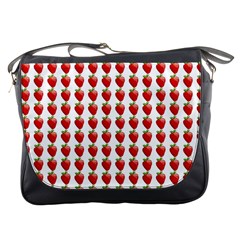 Strawberries Messenger Bag by snowwhitegirl