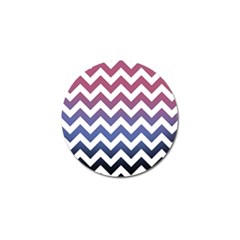 Pink Blue Black Ombre Chevron Golf Ball Marker by snowwhitegirl