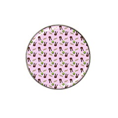 School Girl Pattern Pink Hat Clip Ball Marker (4 Pack) by snowwhitegirl