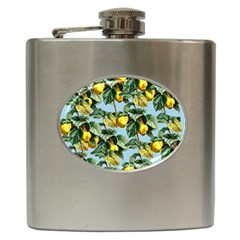 Fruit Branches Blue Hip Flask (6 Oz) by snowwhitegirl