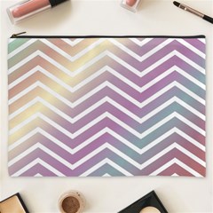 Ombre Zigzag 01 Cosmetic Bag (xxxl) by snowwhitegirl