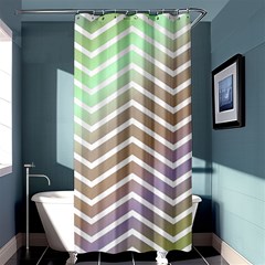 Ombre Zigzag 03 Shower Curtain 36  X 72  (stall)  by snowwhitegirl