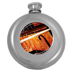 Cello Performs Classic Music Round Hip Flask (5 Oz) by FunnyCow