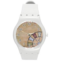 Circle Round Plastic Sport Watch (m) by vintage2030