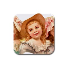 Girls 1827219 1920 Rubber Square Coaster (4 Pack)  by vintage2030