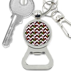 Cat Rose Chevron Bottle Opener Key Chains by snowwhitegirl