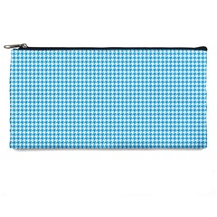 Oktoberfest Bavarian Blue Houndstooth Check Pencil Cases by PodArtist