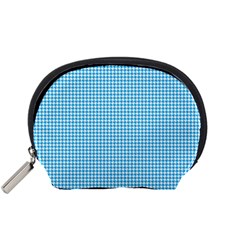 Oktoberfest Bavarian Blue Houndstooth Check Accessory Pouch (small) by PodArtist