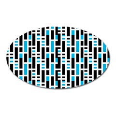 Linear Sequence Pattern Design Oval Magnet by dflcprintsclothing