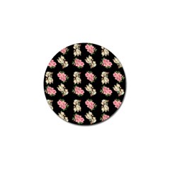 Retro Dog Floral Pattern Golf Ball Marker (10 Pack) by snowwhitegirl