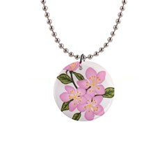 Cherry Blossoms Button Necklaces by lwdstudio