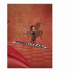Cute Fairy Dancing On A Piano Large Garden Flag (two Sides) by FantasyWorld7