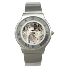 Lovable Wolves Stainless Steel Watch by amazinganimals