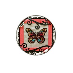 Cross Stitch Butterfly Hat Clip Ball Marker by DeneWestUK