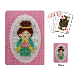 Cross Stitch Kimono Playing Cards Single Design by DeneWestUK