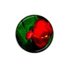 Red Tulip After The Shower Hat Clip Ball Marker by FunnyCow