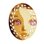 Butterfly Eyes Oval Filigree Ornament (Two Sides) Back