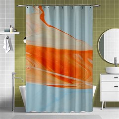 Orange And Blue Shower Curtain 48  X 72  (small)  by WILLBIRDWELL