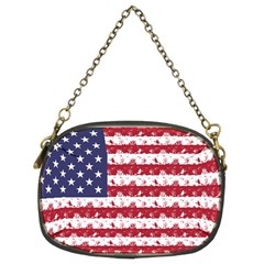 Usa Flag Halloween Holiday Nightmare Stripes Chain Purse (two Sides) by PodArtist