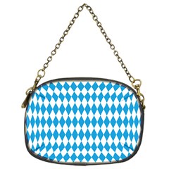 Oktoberfest Bavarian Blue And White Large Diagonal Diamond Pattern Chain Purse (one Side) by PodArtist