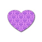 Victorian Violet Heart Coaster (4 pack)  Front