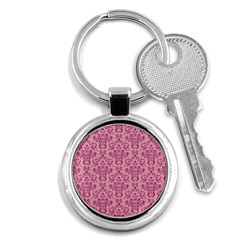 Victorian Pink Ornamental Key Chains (round)  by snowwhitegirl