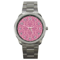 Victorian Pink Ornamental Sport Metal Watch by snowwhitegirl