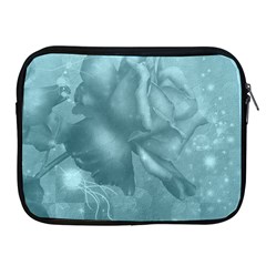 Wonderful Blue Soft Roses Apple Ipad 2/3/4 Zipper Cases by FantasyWorld7