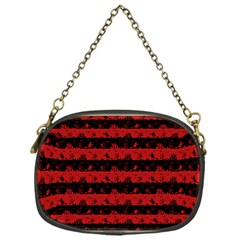 Blood Red And Black Halloween Nightmare Stripes  Chain Purse (one Side) by PodArtist