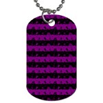 Zombie Purple and Black Halloween Nightmare Stripes  Dog Tag (Two Sides) Front