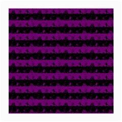 Zombie Purple And Black Halloween Nightmare Stripes  Medium Glasses Cloth by PodArtist