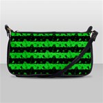 Monster Green and Black Halloween Nightmare Stripes  Shoulder Clutch Bag Front