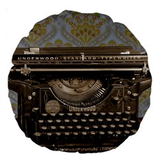 Typewriter Large 18  Premium Round Cushions by vintage2030