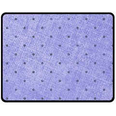 Dot Blue Double Sided Fleece Blanket (medium)  by vintage2030