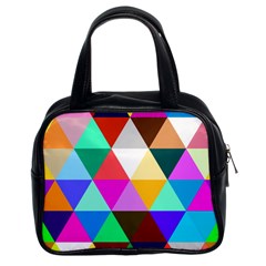 Triangles Pattern                                                    Classic Handbag (two Sides) by LalyLauraFLM