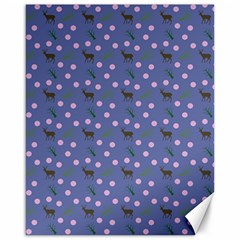 Blue Deer Pattern Canvas 16  X 20  by snowwhitegirl