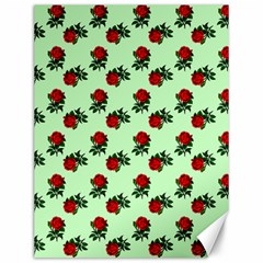 Red Roses Green Canvas 12  X 16  by snowwhitegirl