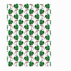 Flamingo Leaf Patttern Large Garden Flag (two Sides) by snowwhitegirl