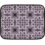 Ornamental Pink Black Double Sided Fleece Blanket (Mini)  35 x27  Blanket Back